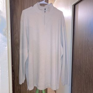 Joseph Abboud 3/4th Zipper Pullover Sweater Men Size 2XLT Beige